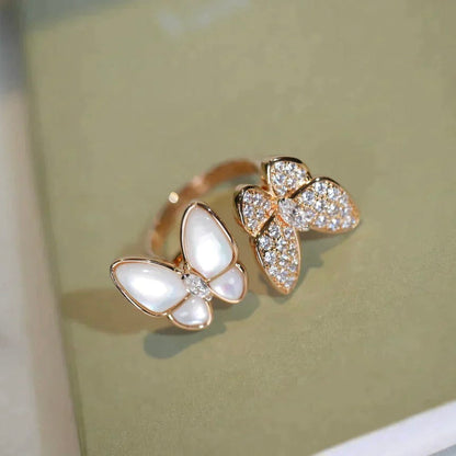 [Lucky Star]TWIN BUTTERFLY DIAMOND MOP RING