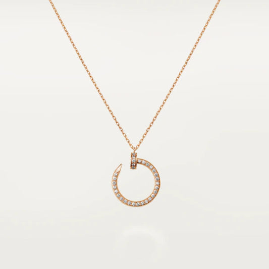 [Lucky Star]JUSTE NECKLACE PINK GOLD DIAMONDS