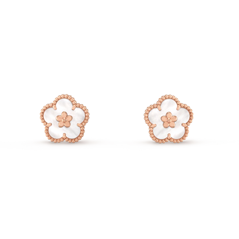 [Lucky Star]LUCKY PINK GOLD WHITE MOP EARRINGS