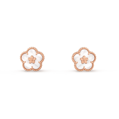 [Lucky Star]LUCKY PINK GOLD WHITE MOP EARRINGS