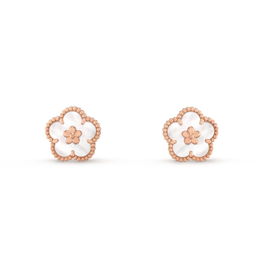 [Lucky Star]LUCKY PINK GOLD WHITE MOP EARRINGS