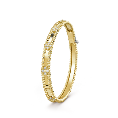 [Lucky Star]CLOVER BRACELET 4MM DIAMONDS