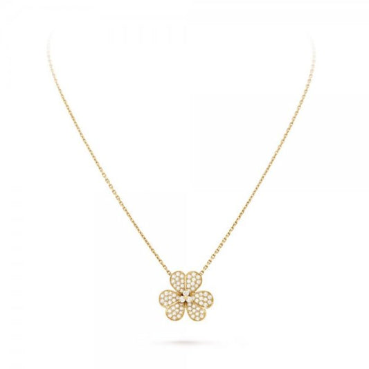 [Lucky Star]FLOWER DIAMOND NECKLACE