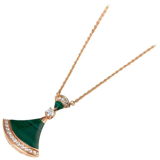 [Lucky Star]DREAM NECKLACE MALACHITE DIAMOND