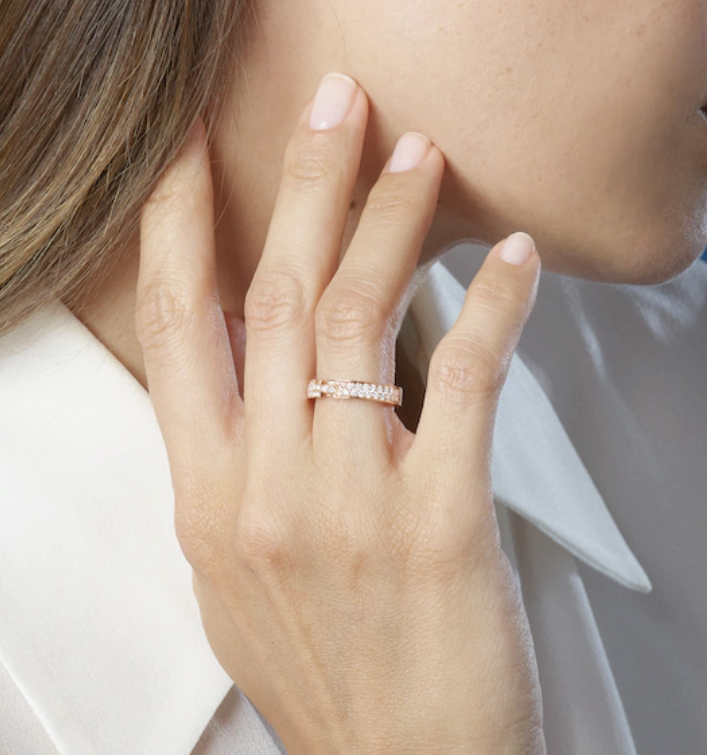 [Lucky Star]ALLIANCE LIENS VIDENCE PAVED DIAMOND 4MM RING