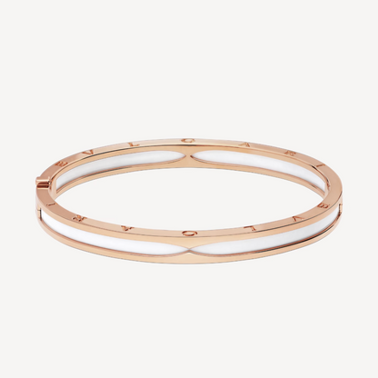 [Lucky Star]ZERO 1 PINK GOLD WITH WHITE CERAMIC BRACELET