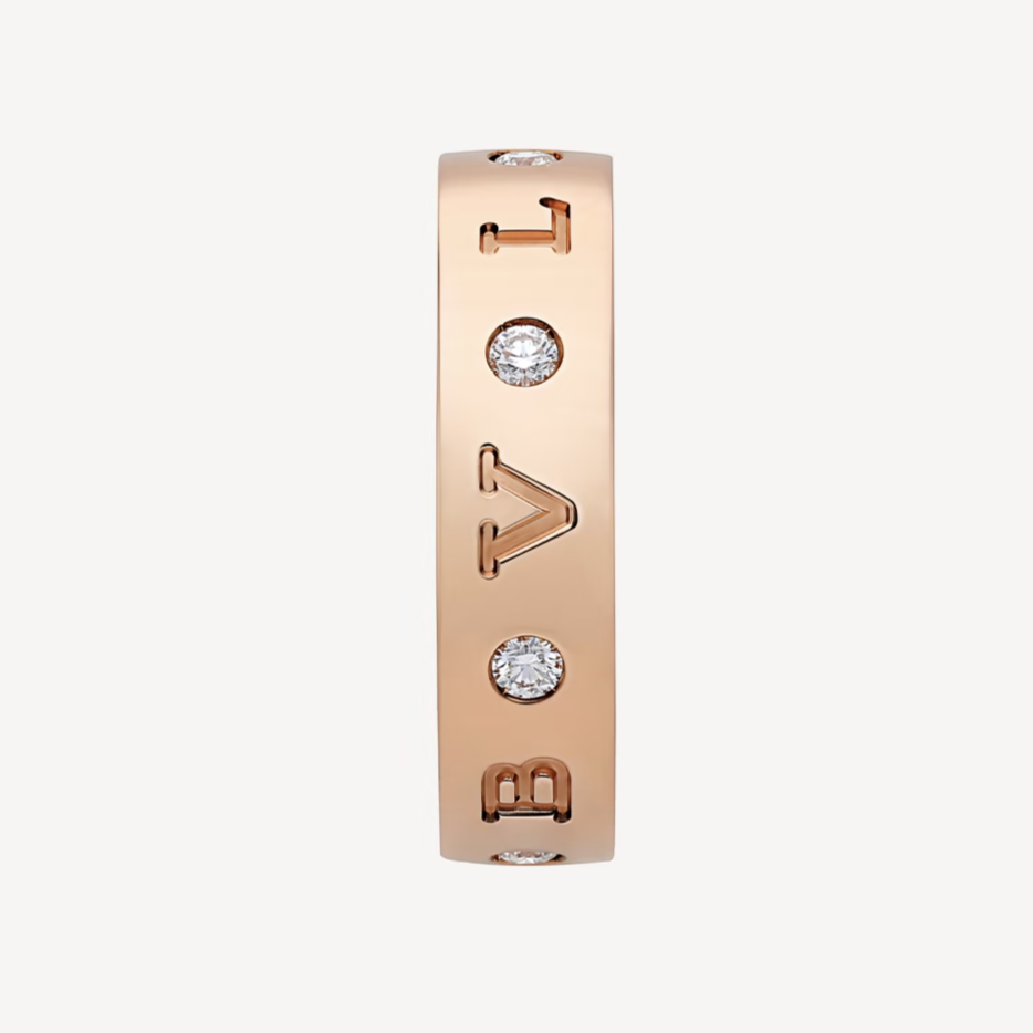 [Lucky Star]ZERO 1 ESSENTIAL PINK GOLD BAND WITH DIAMONDS RING