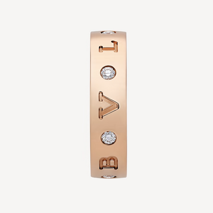 [Lucky Star]ZERO 1 ESSENTIAL PINK GOLD BAND WITH DIAMONDS RING