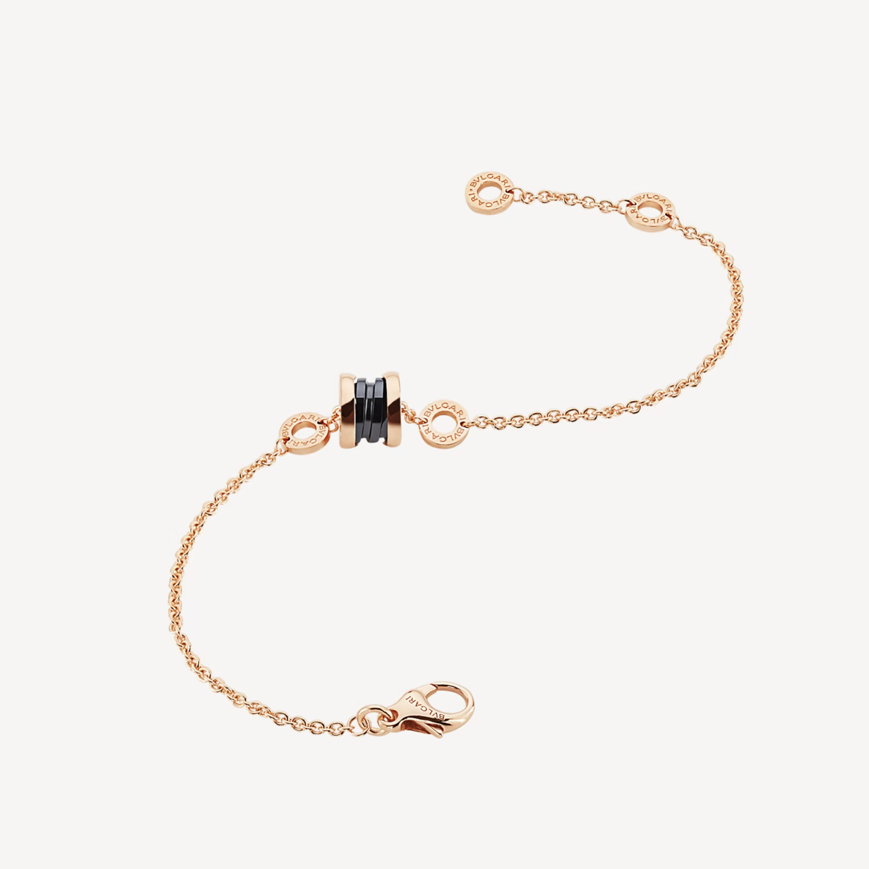 [Lucky Star]ZERO 1 SOFT PINK GOLD AND BLACK CERAMIC BRACELET