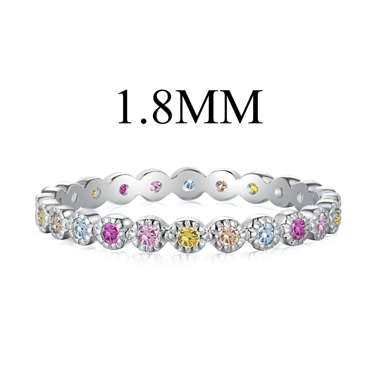 [Lucky Star]Unique Scintillating Round Cut Daily Ring
