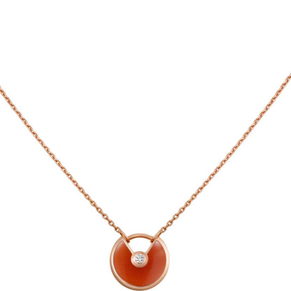 [Lucky Star]AMULETTE GOLD CARNELIAN ONYX NECKLACE