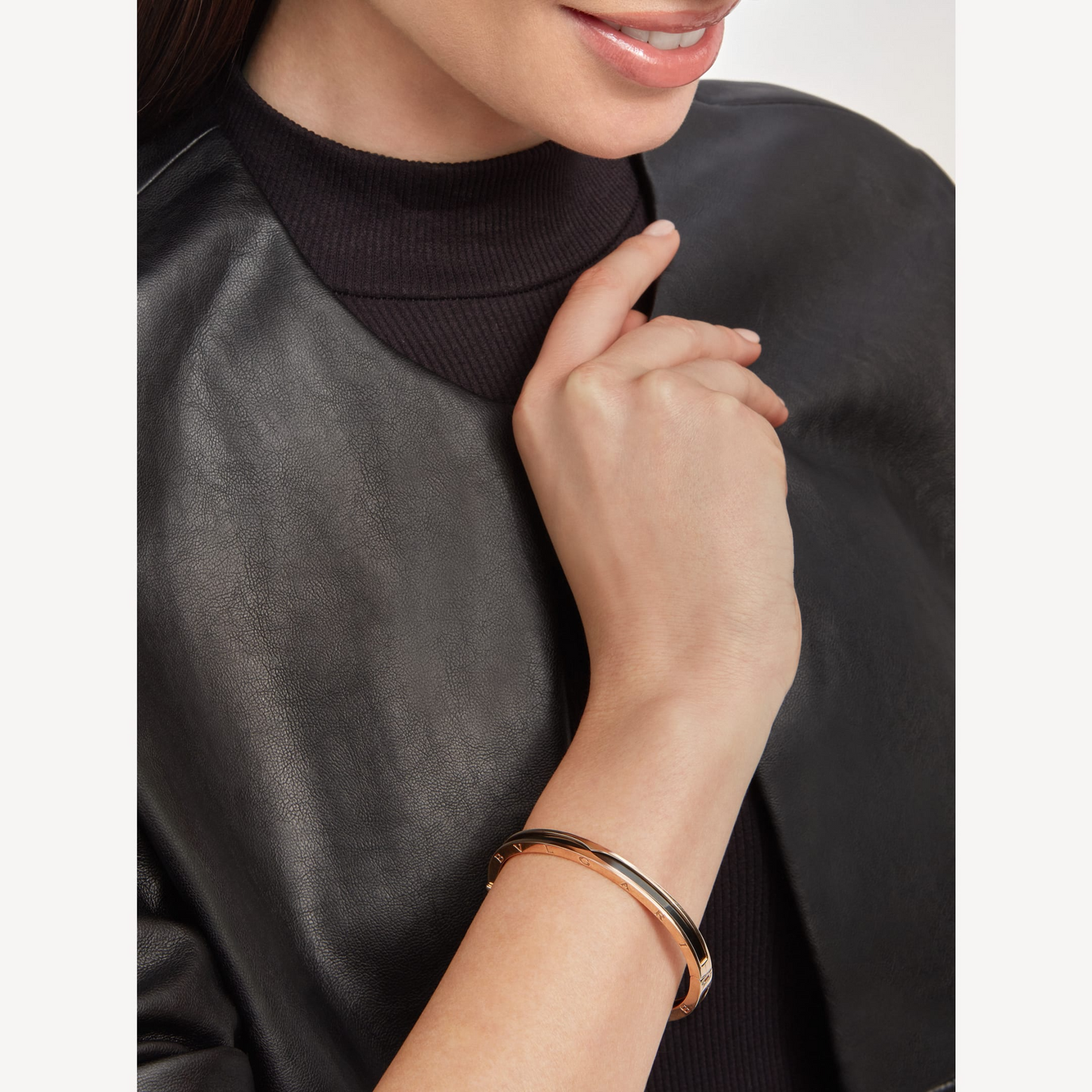 [Lucky Star]ZERO 1 PINK GOLD WITH BLACK CERAMIC BRACELET