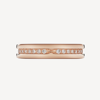 [Lucky Star]ZERO 1 ONE-BAND PAVED DIAMONDS ON THE SPIRAL RING