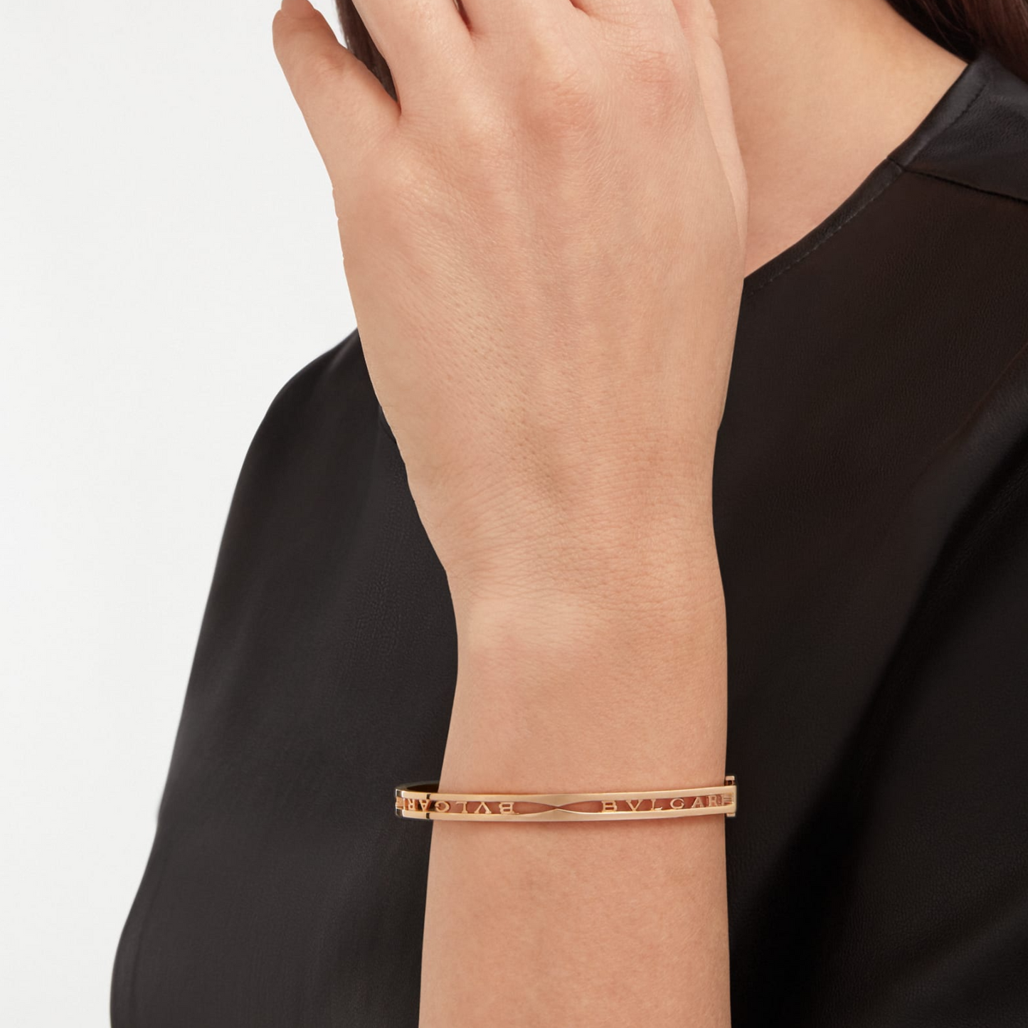 [Lucky Star]ZERO 1 SPIRAL LOGO PINK GOLD BRACELET