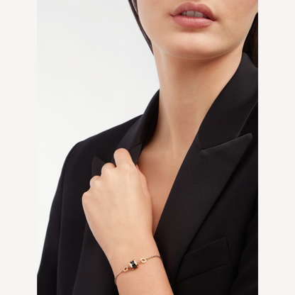 [Lucky Star]ZERO 1 SOFT PINK GOLD AND BLACK CERAMIC BRACELET