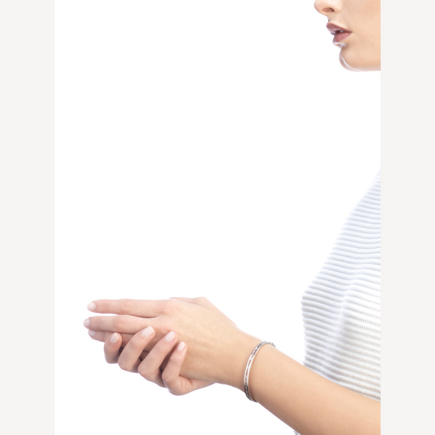 [Lucky Star]ZERO 1 SPIRAL LOGO SILVER BRACELET