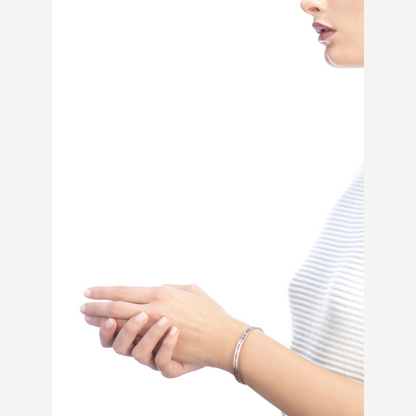 [Lucky Star]ZERO 1 SPIRAL LOGO SILVER BRACELET