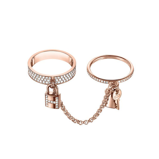 [Lucky Star]HM KELLY CLOCHETTE DOUBLE RING IN  WITH DIAMONDS