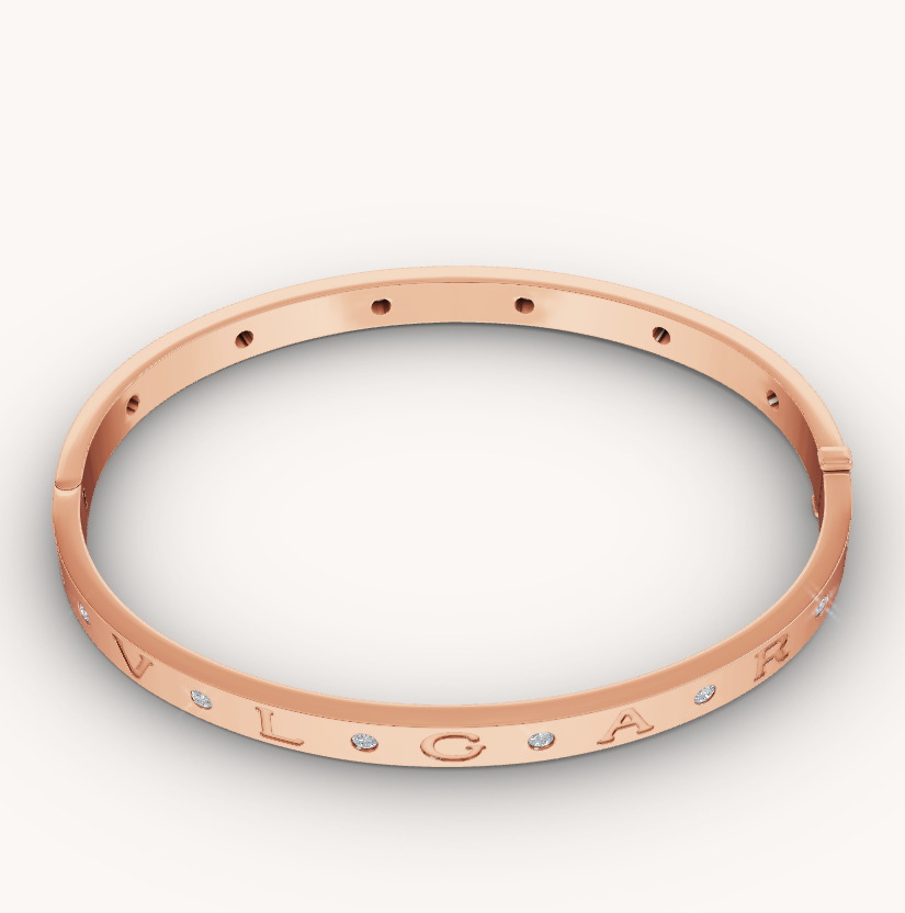 [Lucky Star]ZERO 1 PINK GOLD 12 DIAMONDS BRACELET