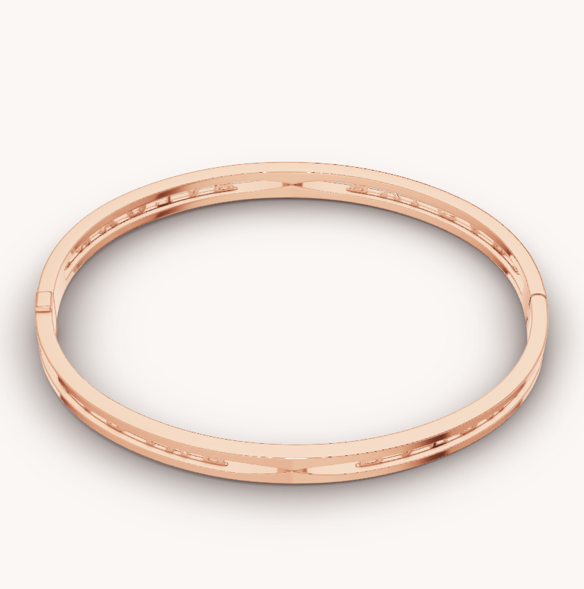 [Lucky Star]ZERO 1 SPIRAL LOGO PINK GOLD BRACELET