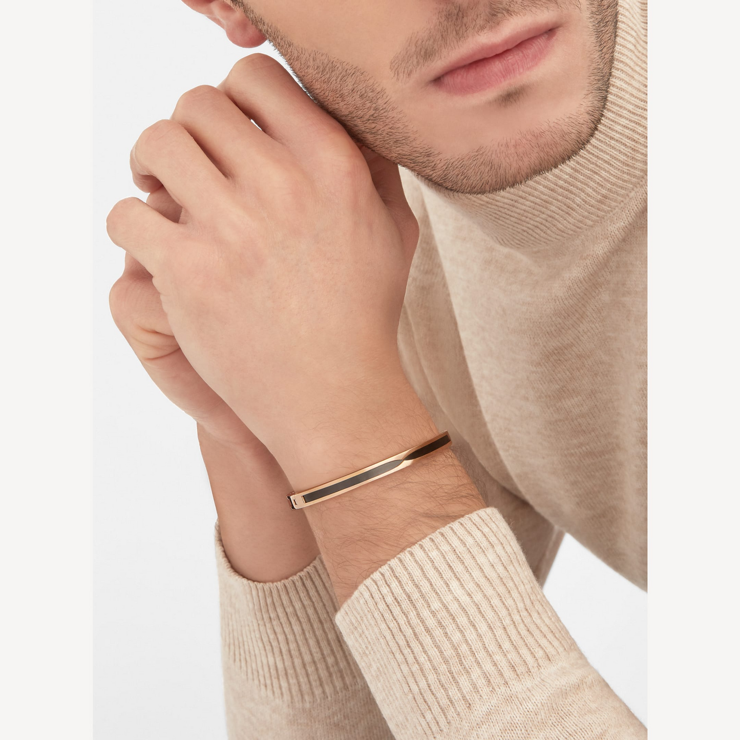 [Lucky Star]ZERO 1 PINK GOLD WITH BLACK CERAMIC BRACELET