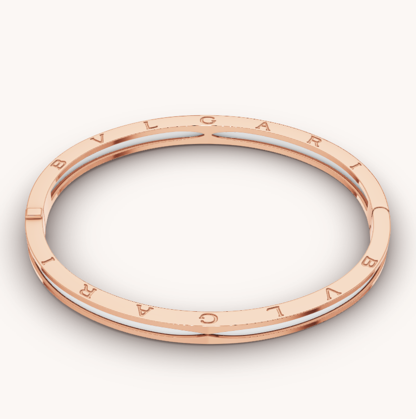 [Lucky Star]ZERO 1 PINK GOLD WITH WHITE CERAMIC BRACELET