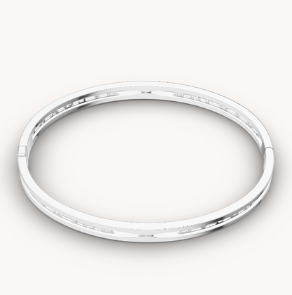 [Lucky Star]ZERO 1 SPIRAL LOGO SILVER BRACELET