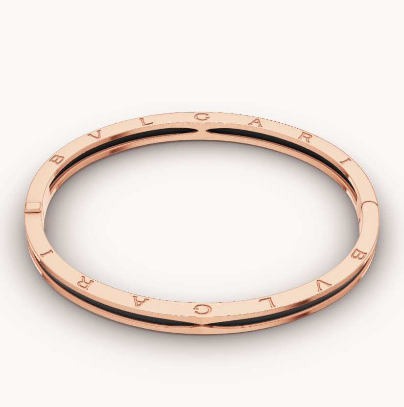 [Lucky Star]ZERO 1 PINK GOLD WITH BLACK CERAMIC BRACELET