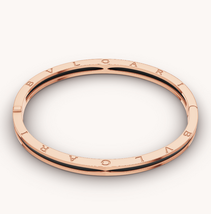 [Lucky Star]ZERO 1 PINK GOLD WITH BLACK CERAMIC BRACELET