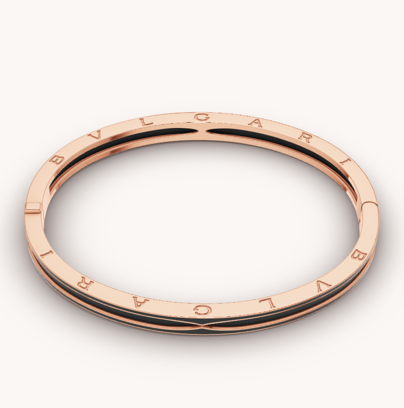 [Lucky Star]ZERO 1 PINK GOLD WITH MATTE BLACK CERAMIC BRACELET