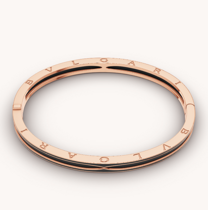 [Lucky Star]ZERO 1 PINK GOLD WITH MATTE BLACK CERAMIC BRACELET