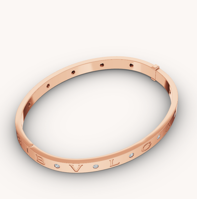 [Lucky Star]ZERO 1 PINK GOLD 12 DIAMONDS BRACELET