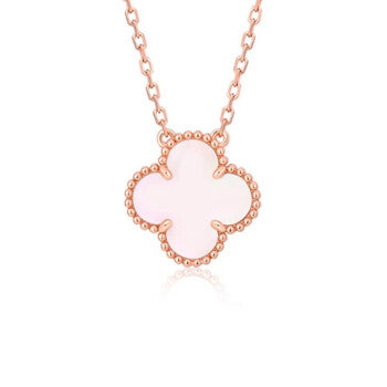 [Lucky Star]CLOVER 15MM PINK MOTHER-OF-PEARL NECKLACE