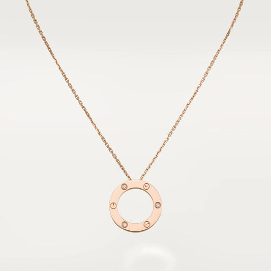 [Lucky Star]LOVE NECKLACE 16MM 3 DIAMONDS