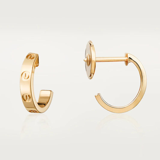 [Lucky Star]LOVE EARRINGS 2.65MM PINK GOLD