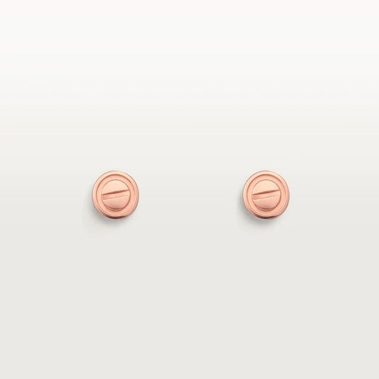 [Lucky Star]LOVE EARRINGS PINK GOLD 10MM