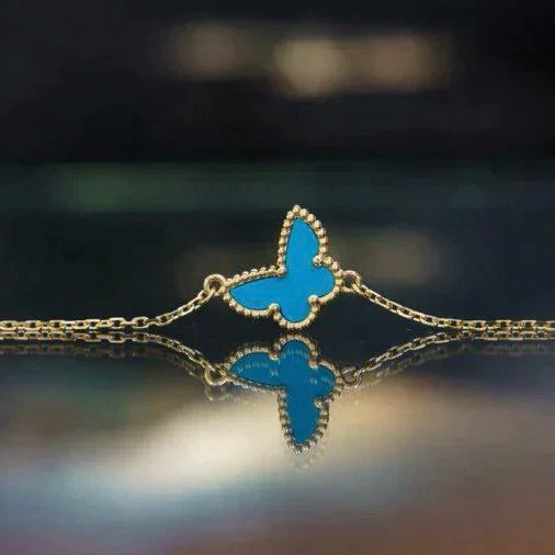 [Lucky Star]BUTTERFLY TURQUOISE BUTTERFLY BRACELET