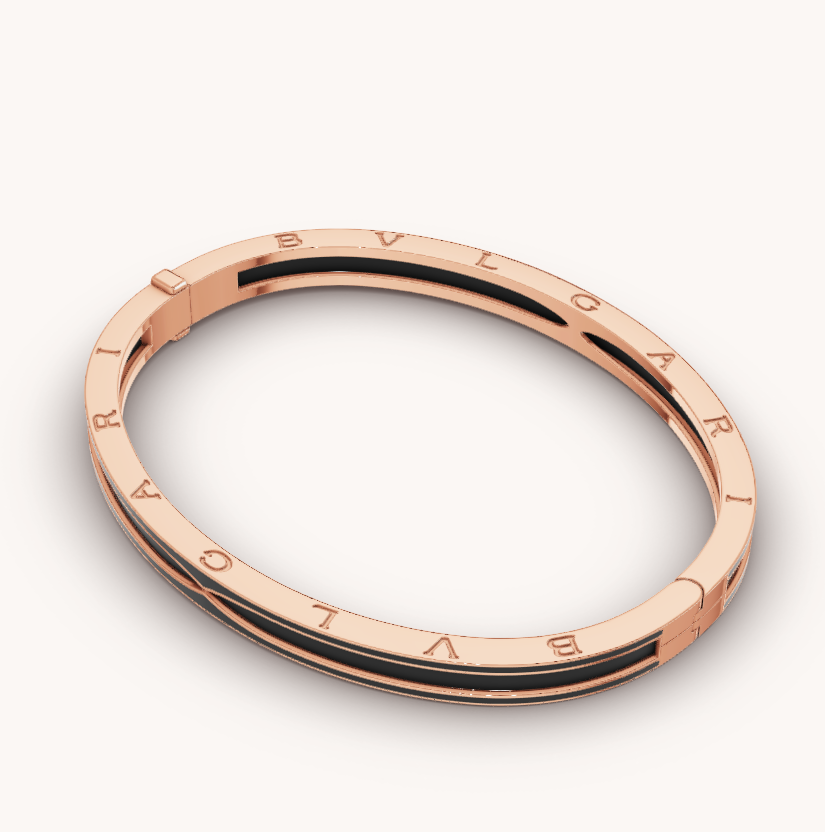 [Lucky Star]ZERO 1 PINK GOLD WITH MATTE BLACK CERAMIC BRACELET