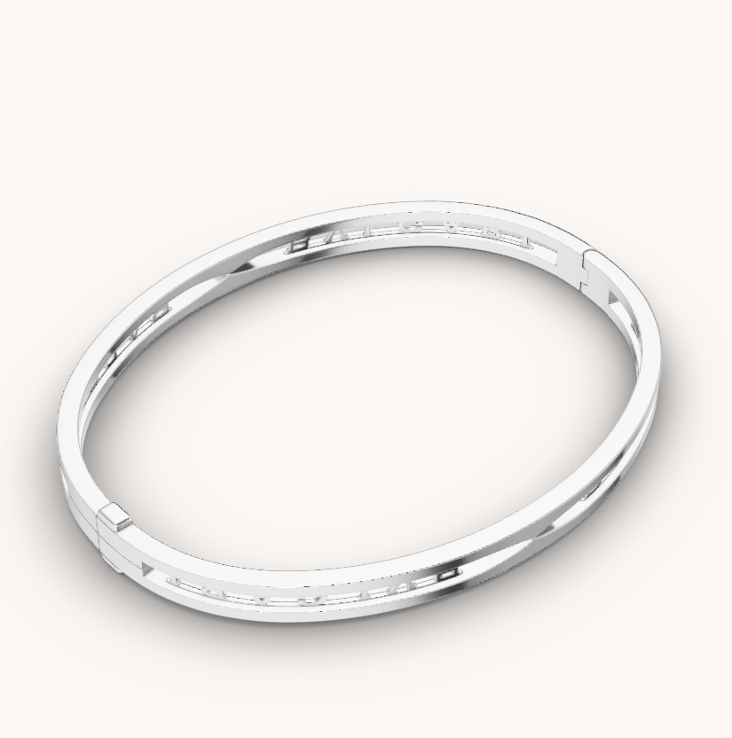 [Lucky Star]ZERO 1 SPIRAL LOGO SILVER BRACELET