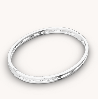 [Lucky Star]ZERO 1 SPIRAL LOGO SILVER BRACELET