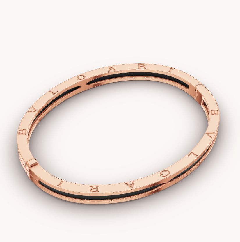 [Lucky Star]ZERO 1 PINK GOLD WITH BLACK CERAMIC BRACELET