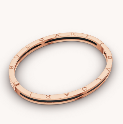 [Lucky Star]ZERO 1 PINK GOLD WITH BLACK CERAMIC BRACELET