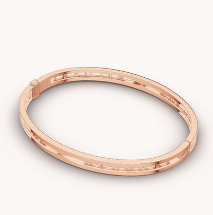 [Lucky Star]ZERO 1 SPIRAL LOGO PINK GOLD BRACELET