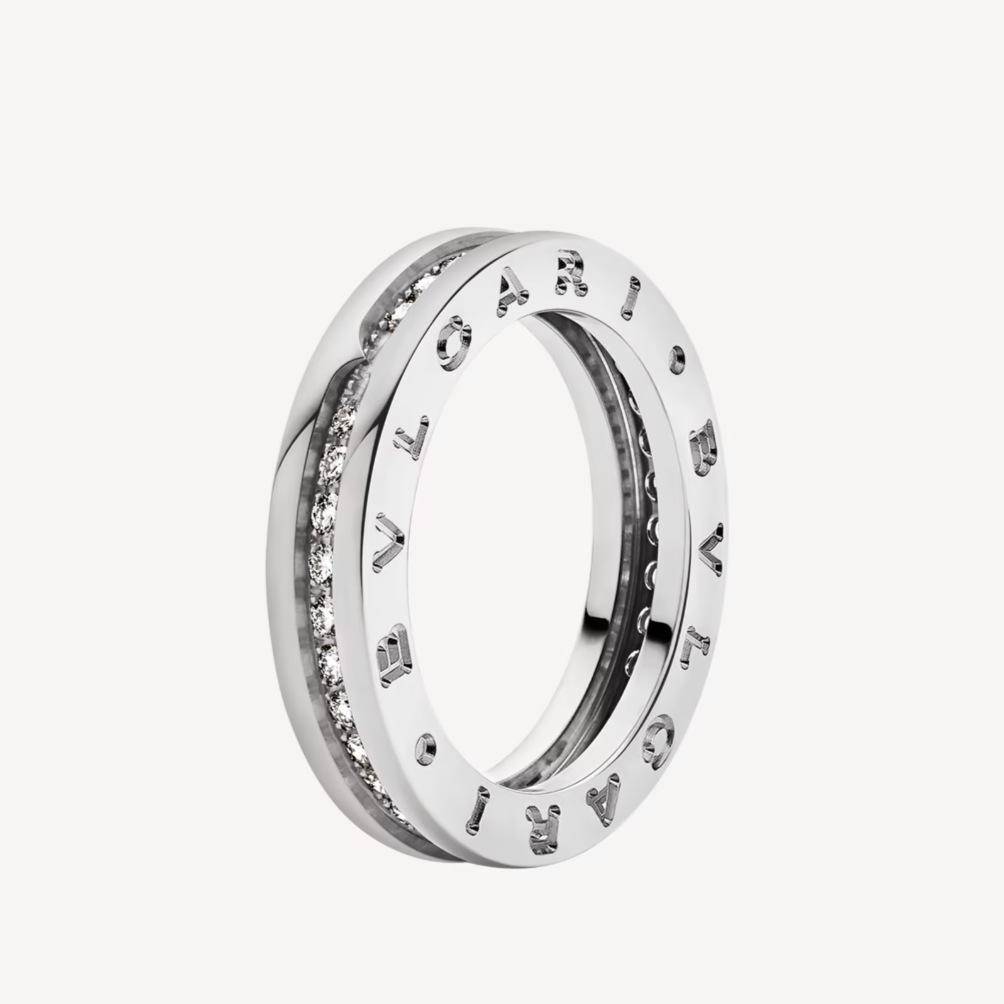 [Lucky Star]ZERO 1 ONE-BAND PAVED DIAMONDS ON THE SPIRAL RING