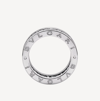 [Lucky Star]ZERO 1 WITH PAVED DIAMONDS ON THE SPIRAL RING