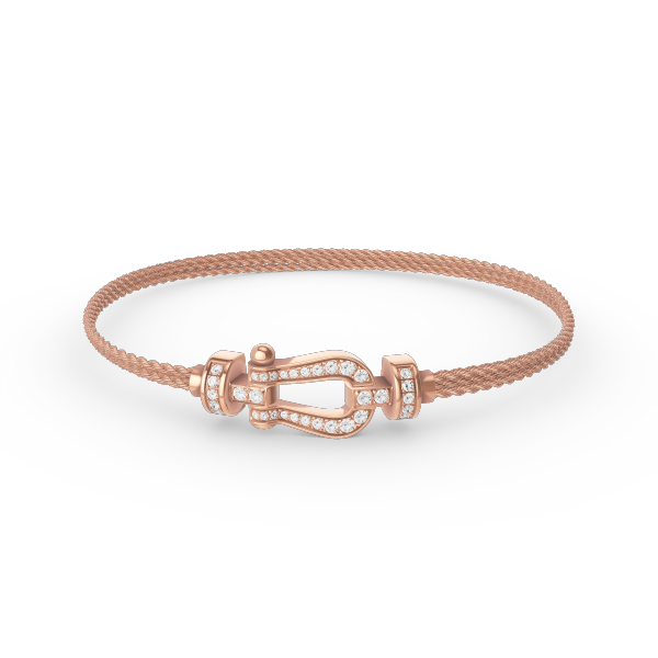 [Lucky Star]FORCE SMALL HORSESHOE  DIAMOND CHAIN ROPE BRACELET