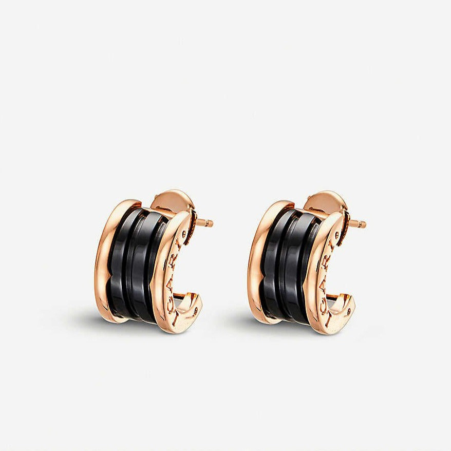 [Lucky Star]ZERO 1 PINK GOLD CERAMIC EARRINGS
