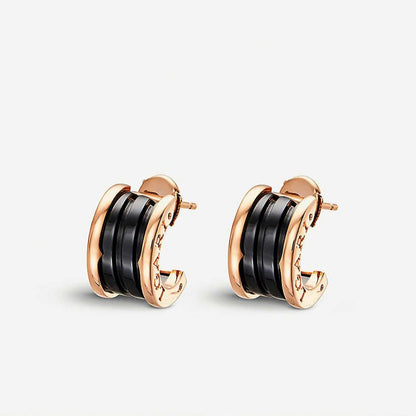 [Lucky Star]ZERO 1 PINK GOLD CERAMIC EARRINGS