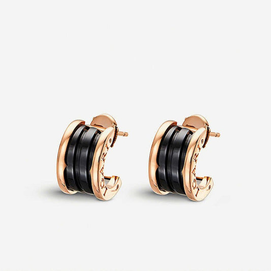 [Lucky Star]ZERO 1 PINK GOLD CERAMIC EARRINGS