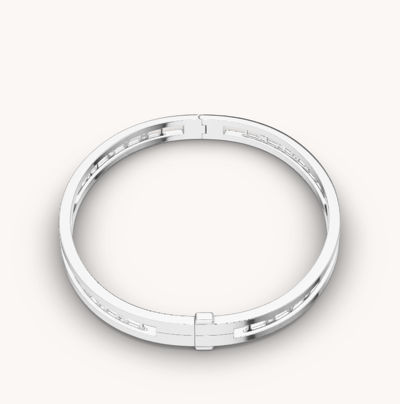 [Lucky Star]ZERO 1 SPIRAL LOGO SILVER BRACELET